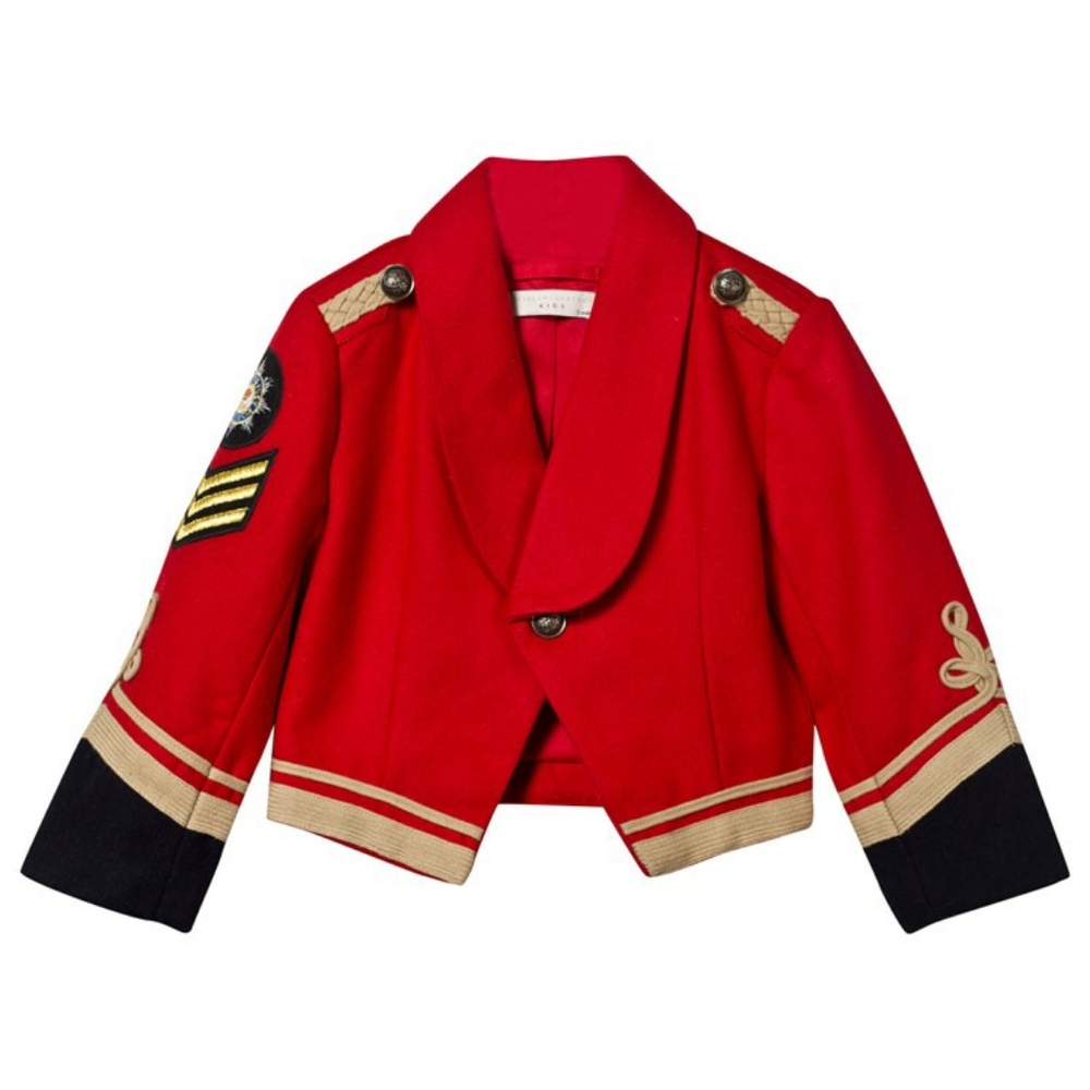 Stella McCartney kids red Lee military jacket